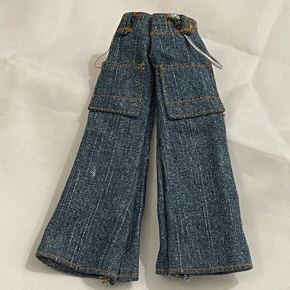 Bratz Boyz Dylan Doll Blue Jeans Patch Silver Rope on Loops Back Pockets #20 - Picture 3 of 4